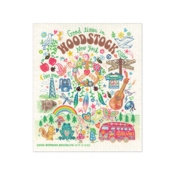 GMBK Swedish Cloth "Good times in Woodstock New York" by Bite n’ Kiss - MeMe Antenna
