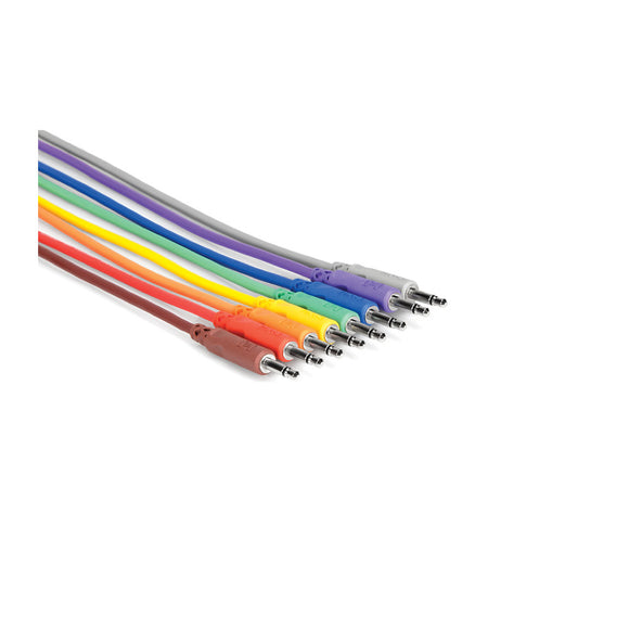Hosa - Unbalanced Patch Cables 3.5mm TS male to Same (8) - MeMe Antenna