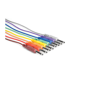 Hosa - Unbalanced Patch Cables 1/4" TS male to Same (8) - MeMe Antenna