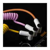 myVolts - Candycords - 3.5mm straight jack to 3.5mm angled jack, curly 65cm to 90cm - MeMe Antenna